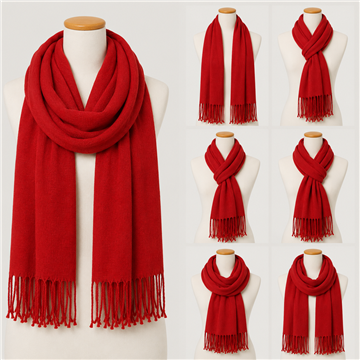Pashmina. 11. 100% Polyester. 68x172cm. Color: Red. Model: Passion