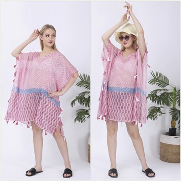 Poncho Algodón. Talla única. 6 Colores surtidos