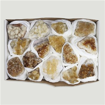 Drusa Citrino. Calidad B. 4-5Kg. aprox. Caja 33x22 cm