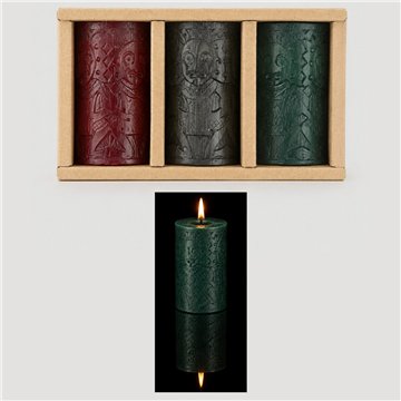 Conjunto de 3 velas aromáticas. Primitivos. 3x6cm
