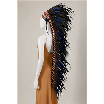Tocado indio con plumas 70x120cm colores surtidos