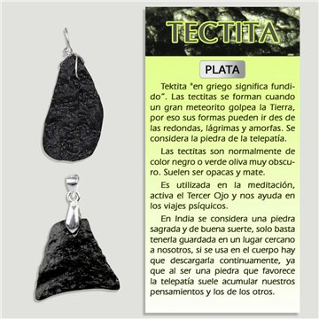 TECTITE. SILVER pendant. Assorted shapes.