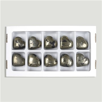 Corazón Pirita Apache. 40X35mm aprox.