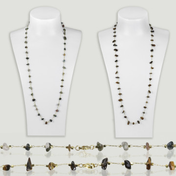 HOOK 09. Necklace 80cm. Model: Indian Jasper and Tiger’s Eye.