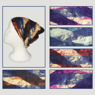 Bandana de rayon. 32. Abstrato. Sortidos.