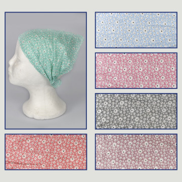 Cotton bandana. 34. Flowers. Assorted.