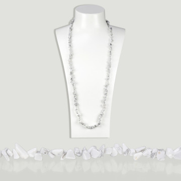 Collar chip. 90cm. Howlita Blanca.