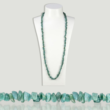 Collier puce. 90cm. Amazonite russe.