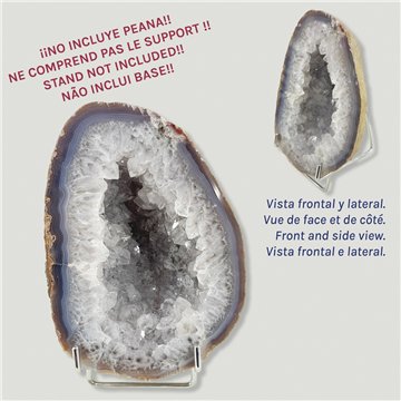 Ágata Geoda Natural Extra. 16,5 x 12 x 9 cm. Aprox.
