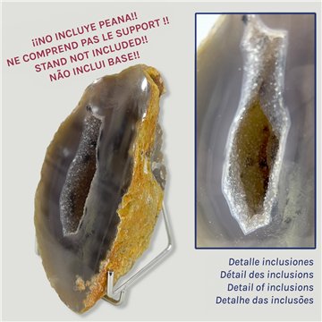 Extra Natural Agate Geode. approx. 14.5 x 6.5 x 7 cm.
