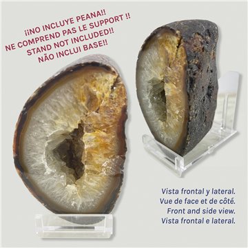 Géode d'Agate Naturelle. Qualité A. 8 x 5 x 5 cm env.
