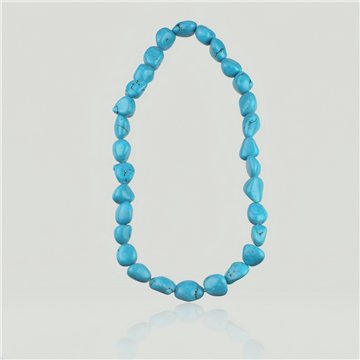 Collar mineral elástico rodado de 40cm. Turquenita
