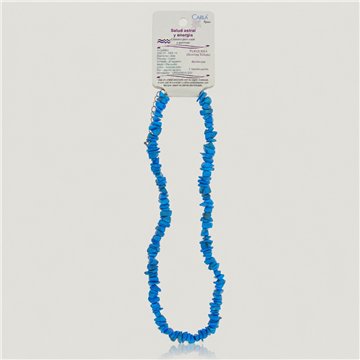 Horoscope chip necklace. Aquarius - Turquoise.
