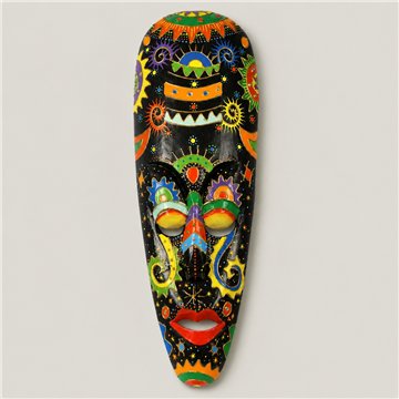 Máscara madera. Modelo Indo multicolor. 50cm