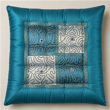 Cojín de suelo acolchado. Azul. 40x40cm
