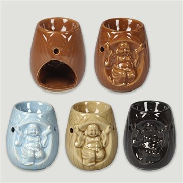 Quemador cerámica buda 7x8cm  colores surtidos