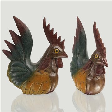 Gallo madera. 13x16x5cm