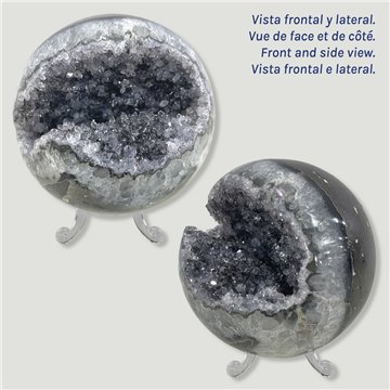 Bola Geoda Amatista. 0,736kg. 8,7cm aprox