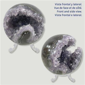 Bola Geoda Amatista. 0,342kg. 7,1cm aprox