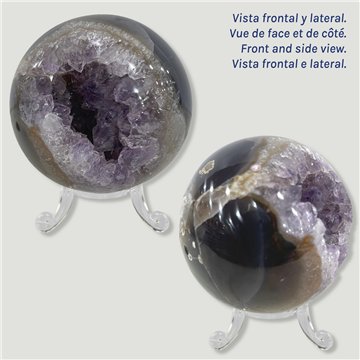 Bola Geoda Amatista. 0,384kg. 6,8cm aprox