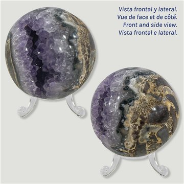 Bola Geoda Amatista. 0,326kg. 6,4cm aprox