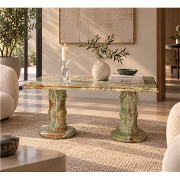 Table rectangulaire onyx Pakistan. Modèle multigreen.