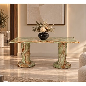 Table rectangulaire onyx Pakistan. Modèle multigreen.