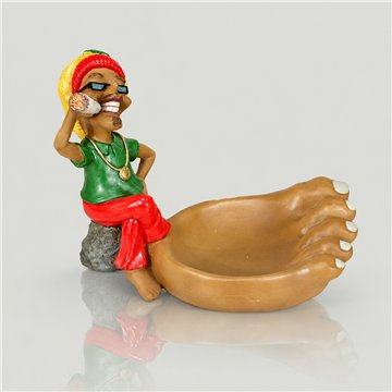 Bob Marley Cinzeiro Resina Modelo 02 14cm