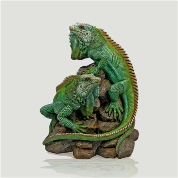 Iguana Resina com Filhote