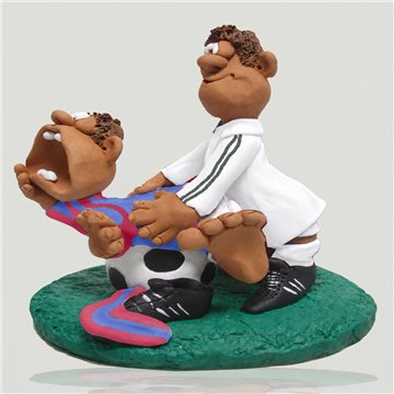 Jogadores de Futebol Eróticos Resina Modelo 02. 17x14cm