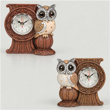 Resin clock with owl. Model 01 small