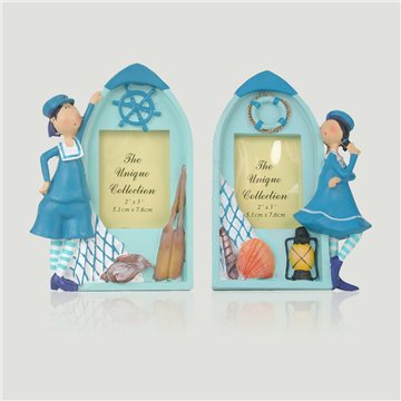Photo frame with oval sailor 11cm