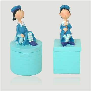 Sailor round or square box 6cm