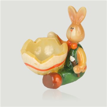 Rabbit with pot resin Model 02
