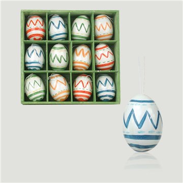 Eggs resin wooden box 12 units Model 04 4c
