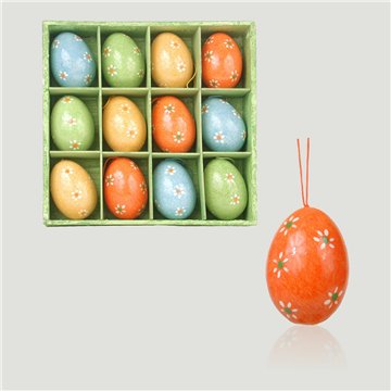 Eggs resin wooden box 12 units Model 02 4c