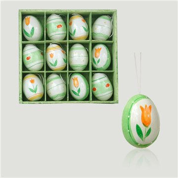 Eggs resin wooden box 12 units Model 01 4c