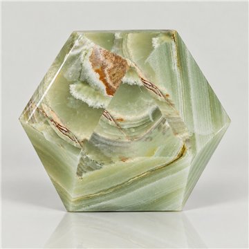 Pakistan Onyx Diamond Paperweight, Multigreen 5cm