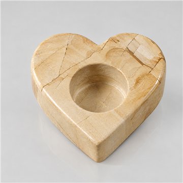 Pakistan Onyx Heart Candleholder, Paesina 9x3cm