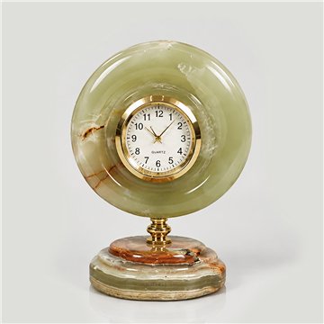 Pakistan Onyx Standing Watch, Multigreen 11x8cm