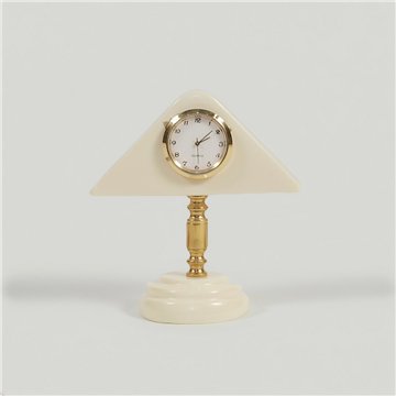 Pakistan Onyx Triangular Watch, White 10x11cm