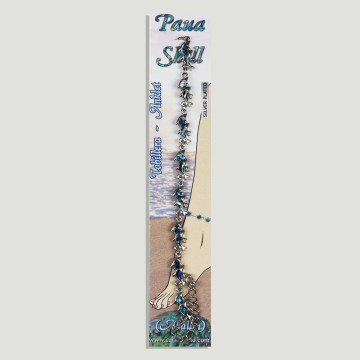 Abalone anklet with metal clasp. 96.  Dolphin Couple model