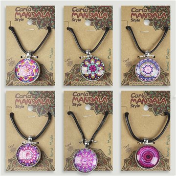 Double-sided pendant. 35. Pink Mandala. Assorted
