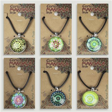 Double-sided pendant. 37. Green Mandala. Assorted