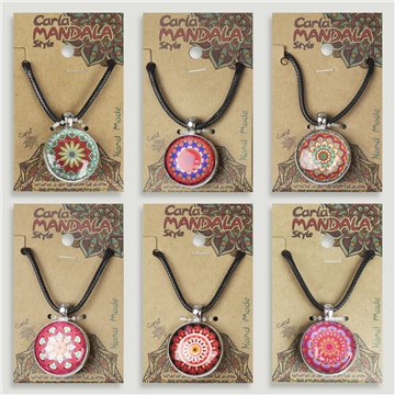 Double-sided pendant. 39. Red Mandala. Assorted