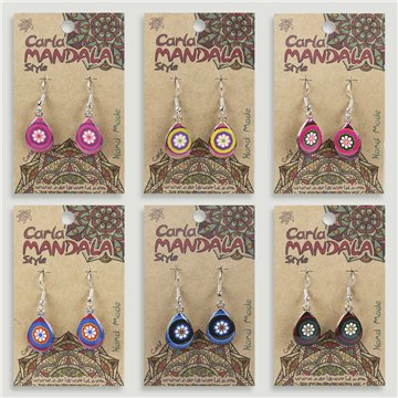 Silver-plated earrings. 81. Teardrop. Assorted