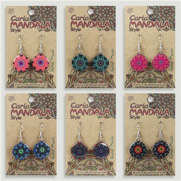 Silver-plated earrings. 82. Mandala Circle. Assorted