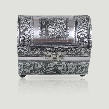 Caja cofre metal Ganesha 13x7x10cm