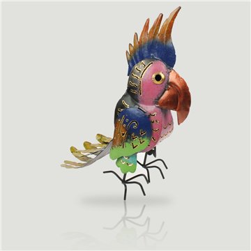 Figura hierro. Loro. 27cm