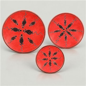 Set/3 bowls fam.lagarto rojo 30,25,15cm